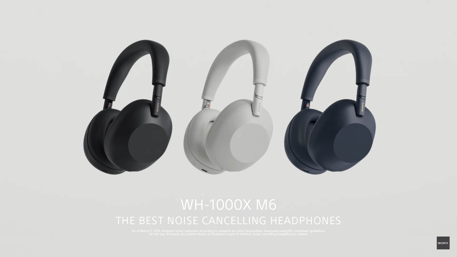Sony WH-1000XM6 headphones in black